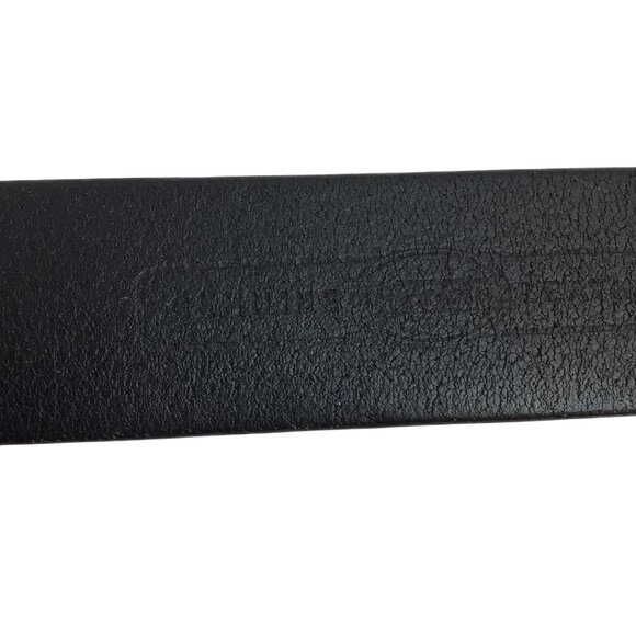 Fossil Black Soft Leather Belt With Distressed Silver Buckle Mens 32 - Picture 6 of 8